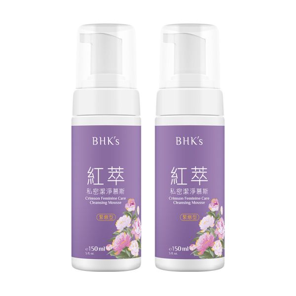 BHK's Crimson Feminine Care Cleansing Mousse - Rejuvenation (150ml/bottle) x 2 bottles 女性私密保養,溫和私密清潔,私密慕斯,女性私密清潔用品,綿密泡沫,私密清潔親膚設計,私密防護,更年期私密肌,私密處緊緻