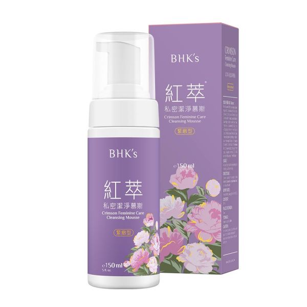 BHK's Crimson Feminine Care Cleansing Mousse - Rejuvenation (150ml/bottle) 女性私密保養,溫和私密清潔,私密慕斯,女性私密清潔用品,綿密泡沫,私密清潔親膚設計,私密防護,更年期私密肌,私密處緊緻