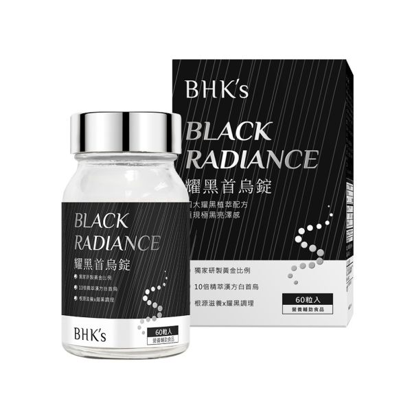 BHK‘s Black Radiance Tablets (60 tablets/packet) 壓力白髮,長白髮怎麼辦,白髮原因,頭皮保養,改善白髮,少年白如何改善,頭髮變黑,漢方白首烏功效,黑髮吃什麼,黑髮調理,黑髮保健食品