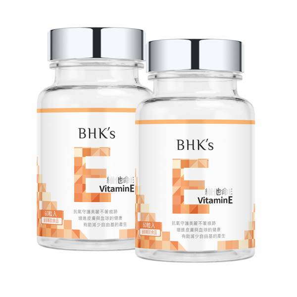 BHK's Vitamin E Softgels (60 softgels/bottle) x 2 bottles Vitamin E, Flax seed oil, antioxidant, D-α Tocopheryl, dietary supplement,aging