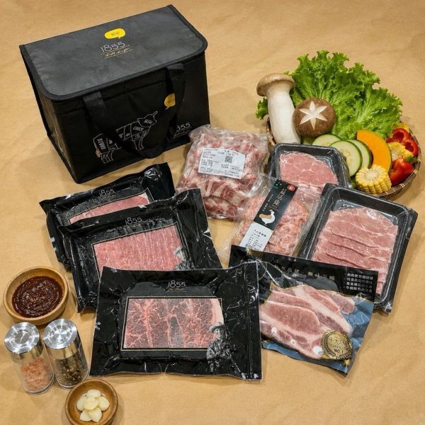 中秋烤肉組共八包附贈1855保冷袋 
