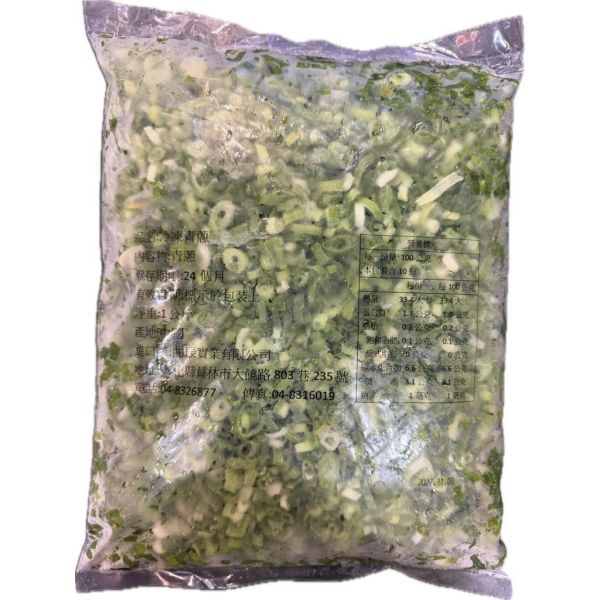 曲辰冷凍青蔥1000g 