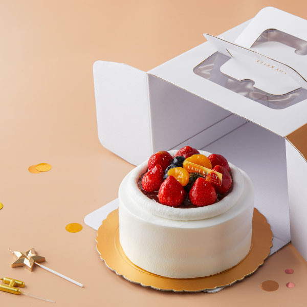 綜合水果鮮奶油蛋糕-8吋 
