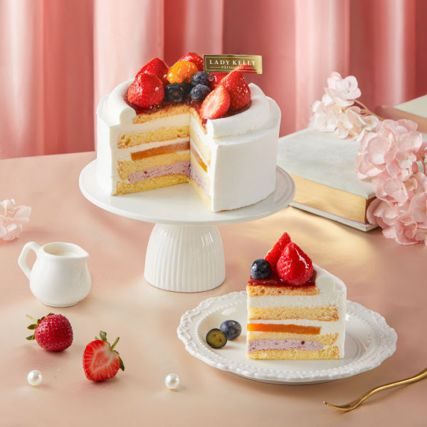 綜合水果鮮奶油蛋糕-8吋 