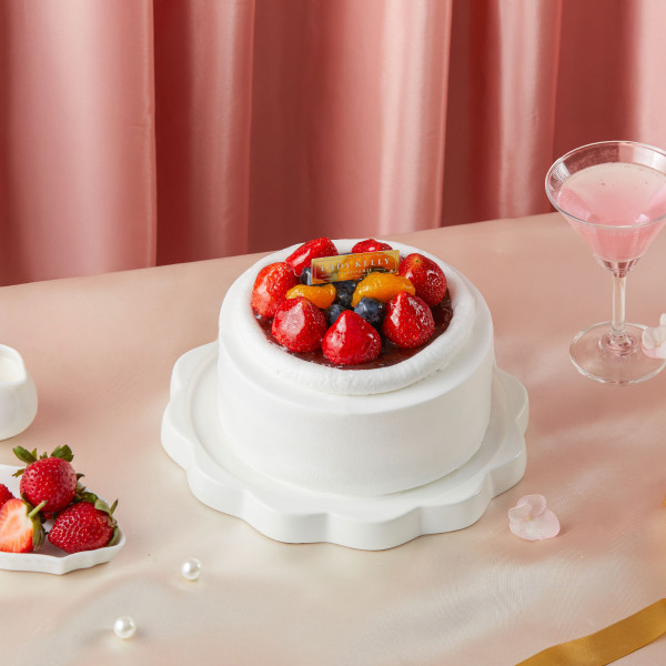 綜合水果鮮奶油蛋糕-8吋 