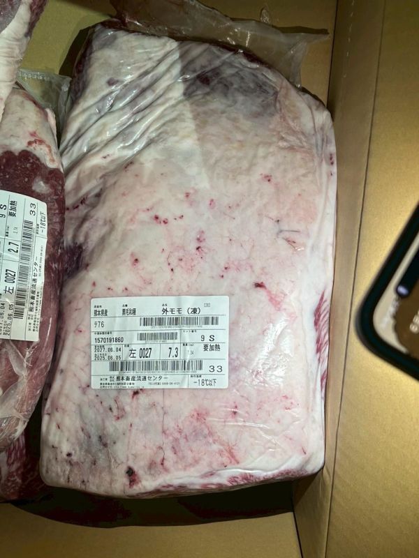 【原肉-後腿】日本A5和牛 BMS10 L外大腿 7.3KG 日本和牛, A5和牛, 頂級和牛, 原肉和牛, 樂本和牛, 宅配和牛, 和牛直送, 燒肉和牛, 牛排和牛, 台北和牛宅配