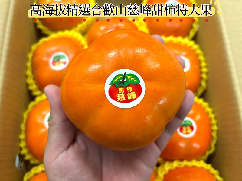 精選梨山產區高海拔富有脆甜柿！脆甜口感 吃硬吃軟都可以 