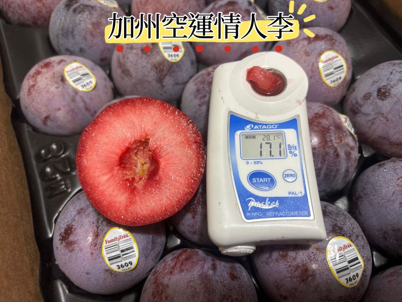 加州空運情人蜜李 甜帶一點點微酸 吃軟吃硬都可以 