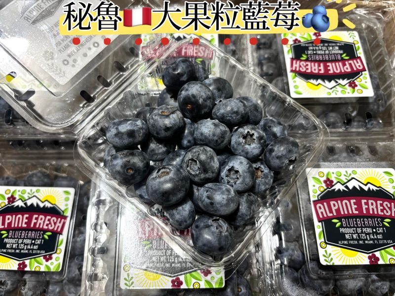 秘魯藍莓 滿滿天然花青素 硬甜口感 隨機品牌出貨 