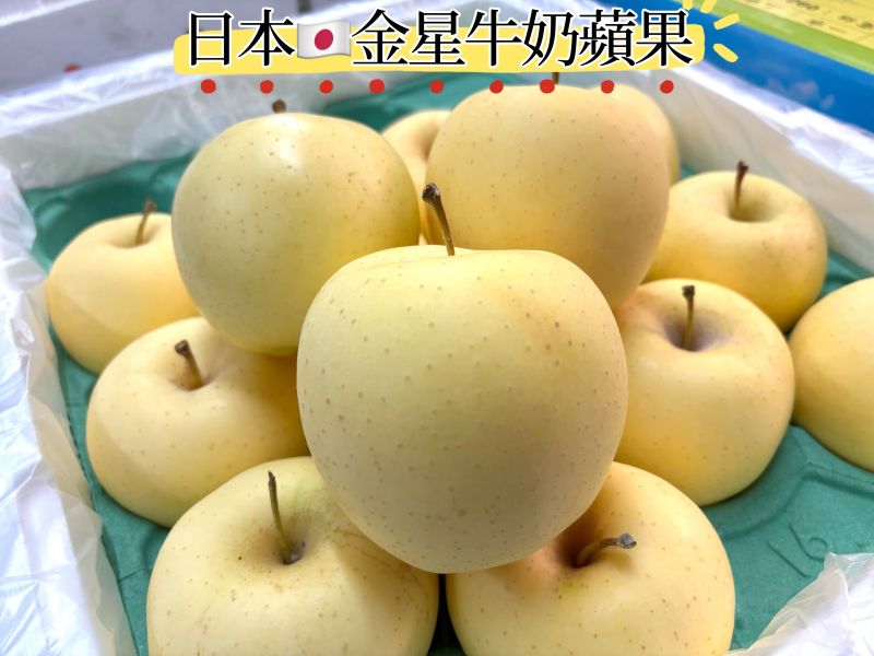 日本青森縣金星牛奶蘋果 一級品等級 口感細緻香甜 脆度一般 