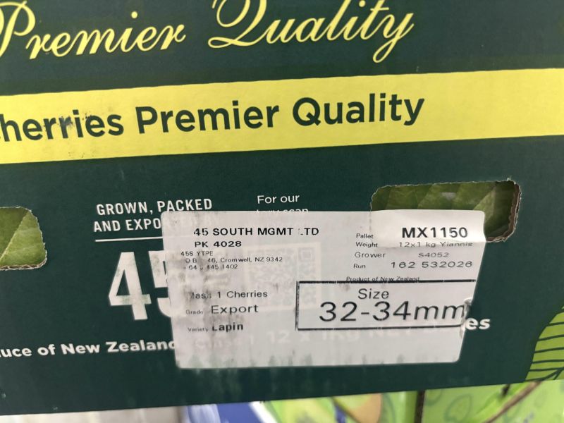 紐西蘭經典品牌空運亞尼士櫻桃 32-34mm特大果 Lapin品種 硬脆甜口感 