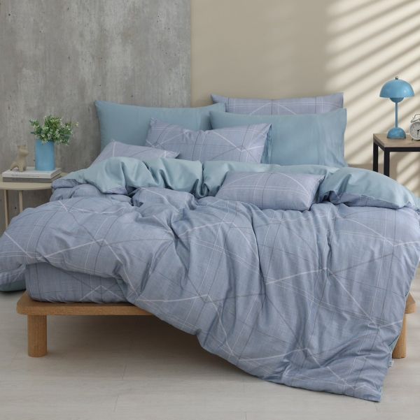 藍芸-60支純棉-300織精梳棉(適用於33公分以下床墊) 