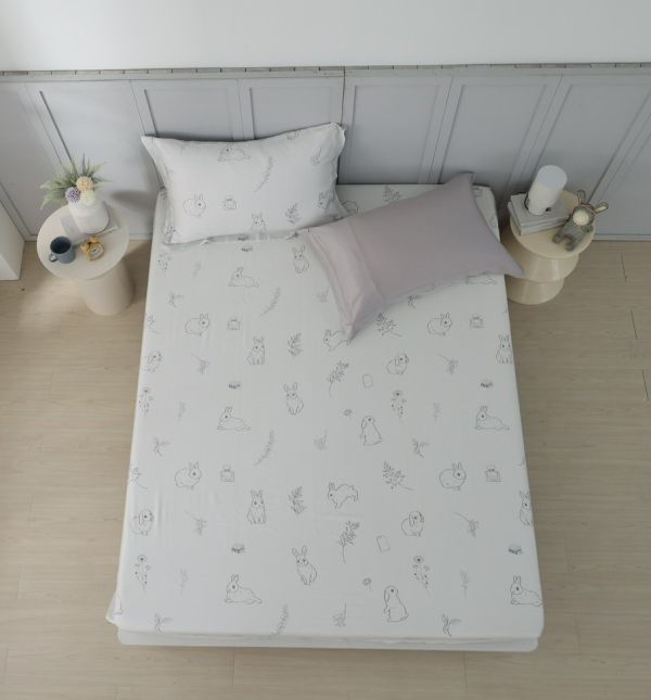 (聯名款)森兔日和-床包兩用被 60支天絲-300織萊賽爾(適用於33公分以下床墊) 萊賽爾,天絲,寢具,床包,枕套,被套