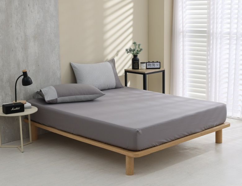 初心-暖心灰-60支純棉-300織精梳棉(適用於33公分以下床墊) 