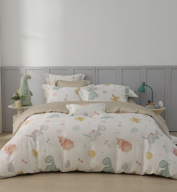 恐龍樂園-床包兩用被 60支天絲-300織萊賽爾(適用於33公分以下床墊)詳看內文 萊賽爾,天絲,寢具,床包,枕套,被套