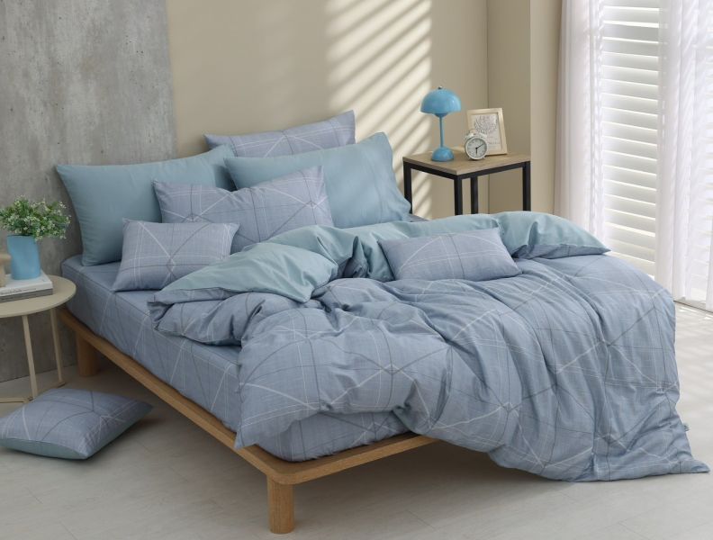 藍芸-60支純棉-300織精梳棉(適用於33公分以下床墊) 