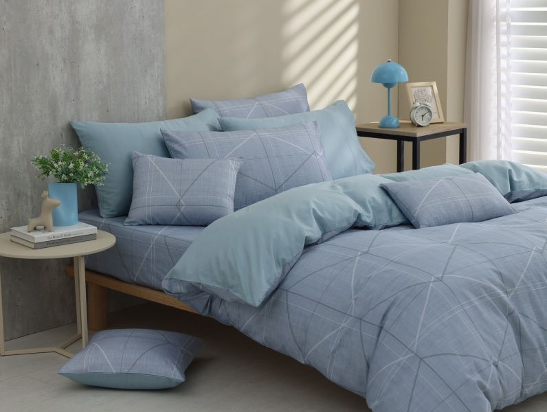 藍芸-60支純棉-300織精梳棉(適用於33公分以下床墊) 