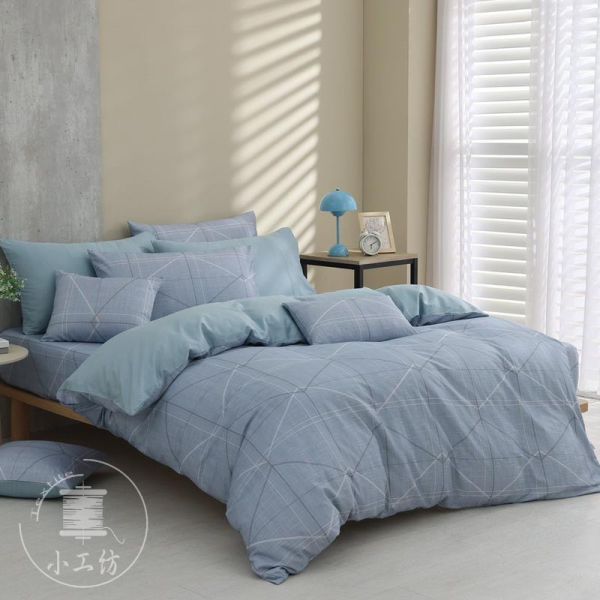 藍芸-60支純棉-300織精梳棉(適用於33公分以下床墊) 