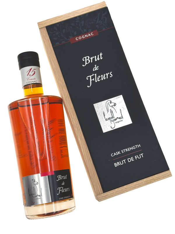 {15克拉}15克拉 禮傲干邑侍酒師Extra原桶原酒(鮮花香檳) Cognac Brut de Fleurs  /單入木盒 VSOP,白蘭地,葡萄,蒸餾,烈酒,老年份,1972,法國,二級酒莊,干邑,雅文邑,單一,