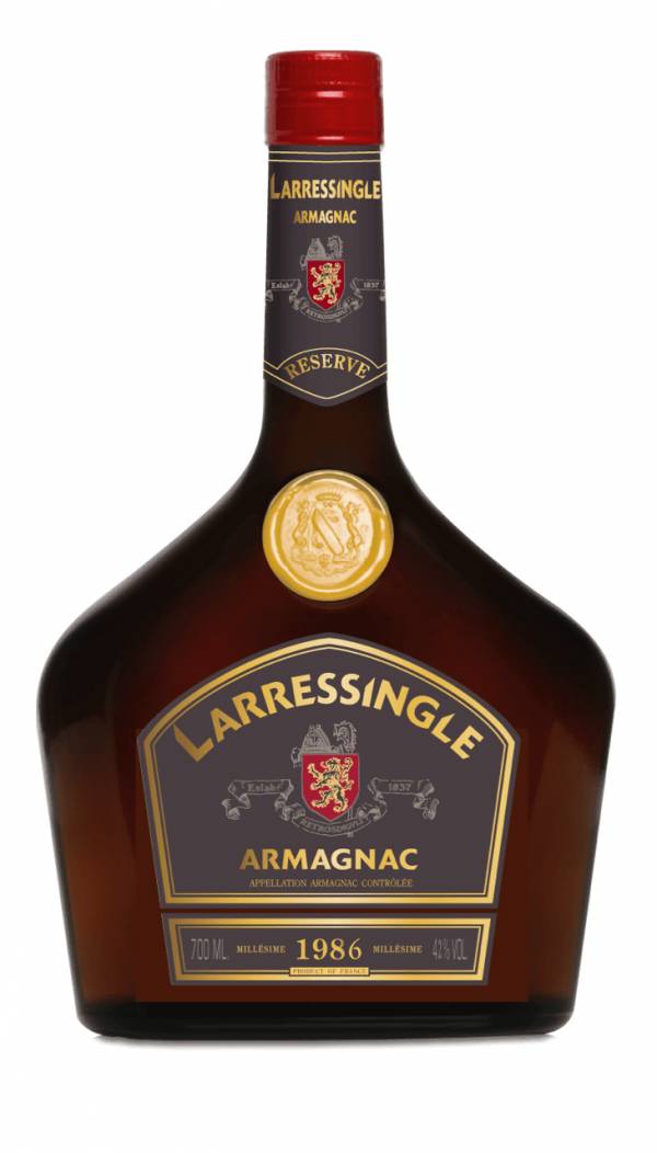 ARMAGNAC LARRESSINGLE 雷星閣雅文邑 1986 白蘭地,葡萄,蒸餾,烈酒,老年份,1972,法國,二級酒莊,干邑,雅文邑,單一,