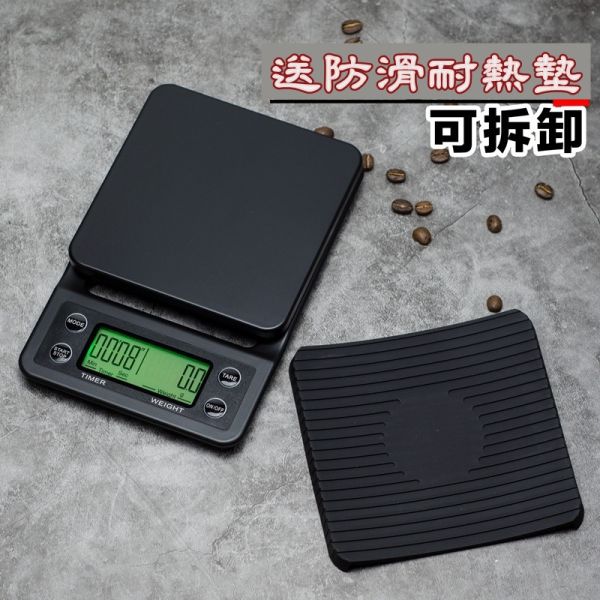 送【計量匙、隔熱墊】咖啡電子秤 順逆計時 咖啡計時秤 電子秤手沖咖啡秤 非供營業交易使用 咖啡電子秤 順逆計時 咖啡計時秤 電子秤手沖咖啡秤 非供營業交易使用