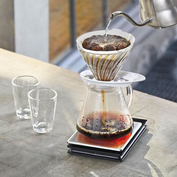 HARIO V60 旋風白 02玻璃濾杯 手沖咖啡濾杯 VDGR-02-W【桀米五日鮮咖啡】 HARIO V60 旋風白 02玻璃濾杯 手沖咖啡濾杯 VDGR-02-W【桀米五日鮮咖啡】