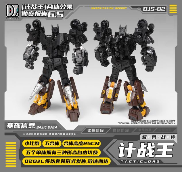 玩具聯合國 預購免訂金 大匠社 計戰王 DJS-02B 鋼鑽勇者 雷澤b & 莫拓c DRILL 小比例變形 合體 