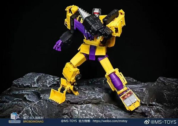玩具聯合國★ 預購免訂金 魔方 MS-B48 力王 黃色 大力神 Power King 6合1 禮盒裝 工程車 合體 