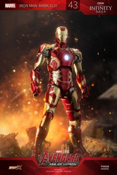 玩具聯合國★ 預購免訂金 中動玩具 MARVEL 漫威 鋼鐵人 MK43 MARK43 馬克43 發光版 