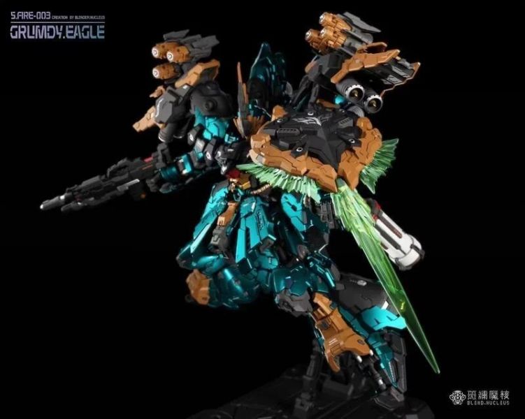 玩具聯合國★ 預購免訂金 1/72 斑斕魔核 魔改 綠鸚鵡 Grumdy Eagle 憤怒之鷹 合金成品 