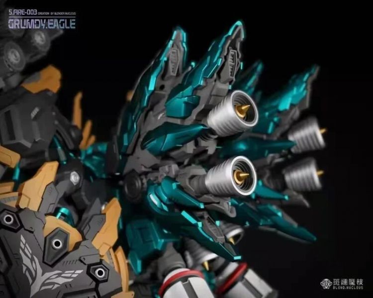 玩具聯合國★ 預購免訂金 1/72 斑斕魔核 魔改 綠鸚鵡 Grumdy Eagle 憤怒之鷹 合金成品 