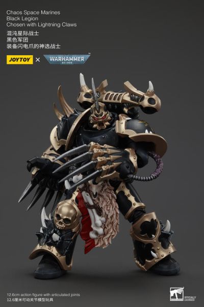 玩具聯合國 預購免訂金 暗源 Joytoy 混沌星際戰士 黑色軍團 C 裝備閃電爪的神選戰士 戰鎚40K 3.75 