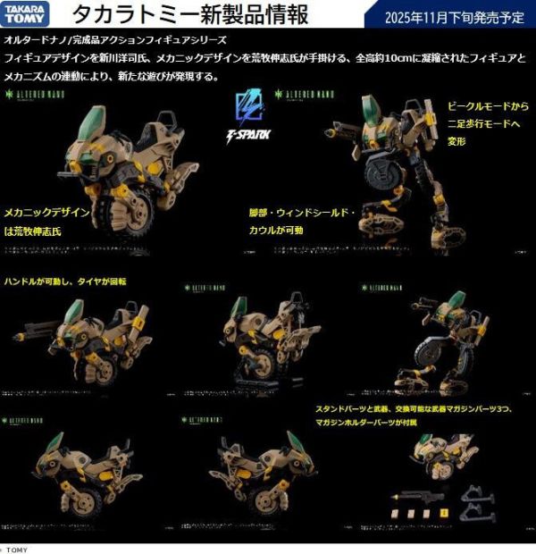 玩具聯合國 預購免訂金 TAKARATOMY ALTERED NANO AN-02 可動完成品 