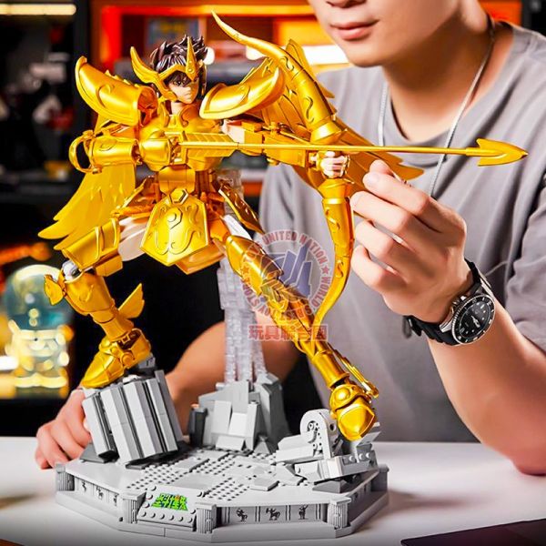 玩具聯合國★ 即將到貨 拼奇 聖鬥士星矢 聯名 射手座 黃金聖衣 組裝積木 