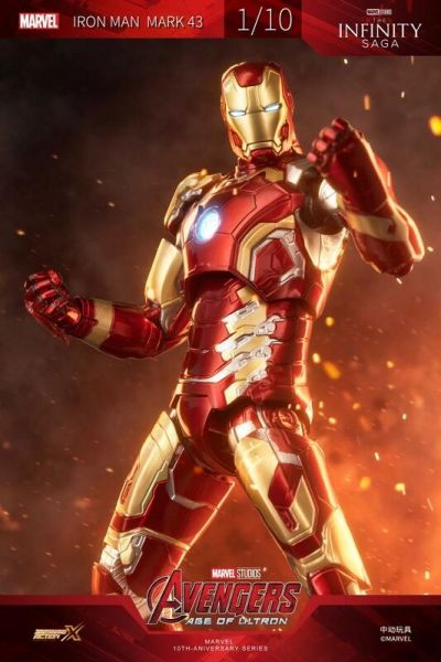 玩具聯合國★ 預購免訂金 中動玩具 MARVEL 漫威 鋼鐵人 MK43 MARK43 馬克43 發光版 