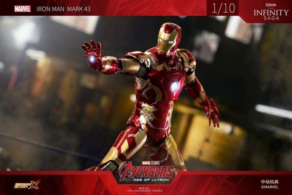 玩具聯合國★ 預購免訂金 中動玩具 MARVEL 漫威 鋼鐵人 MK43 MARK43 馬克43 發光版 