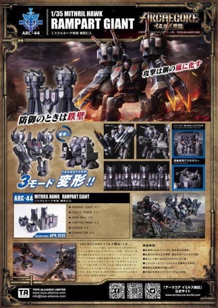 玩具聯合國 現貨 幻古戰紀 ARCHECORE ARC-44 秘銀雄鷹軍團 城牆巨人 