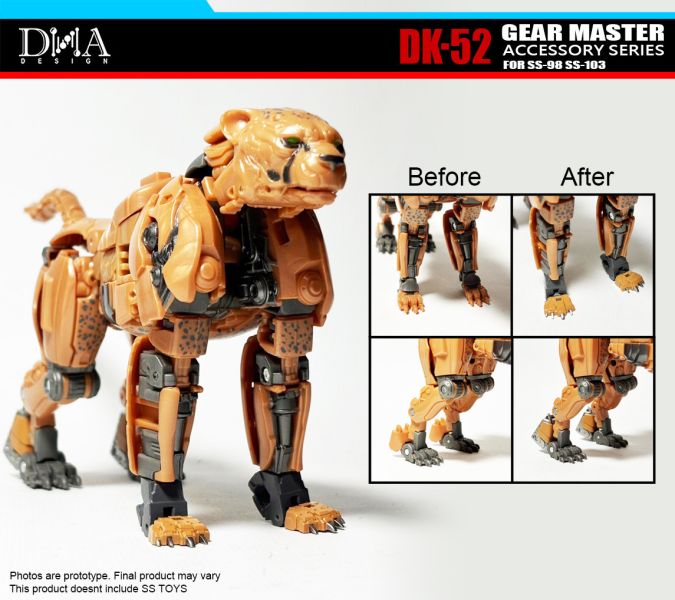 玩具聯合國★ 限預購補單 DNA Design DK52 SS98 黃豹 SS103 巨犀 配件包 