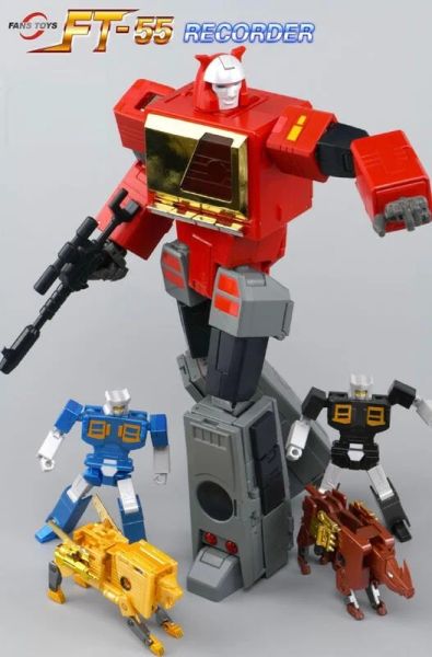 玩具聯合國★ 現貨 FansToys 磁帶戰士 FT-55B 犀牛 鋼鉗 發條 音波 聲波 錄音機 