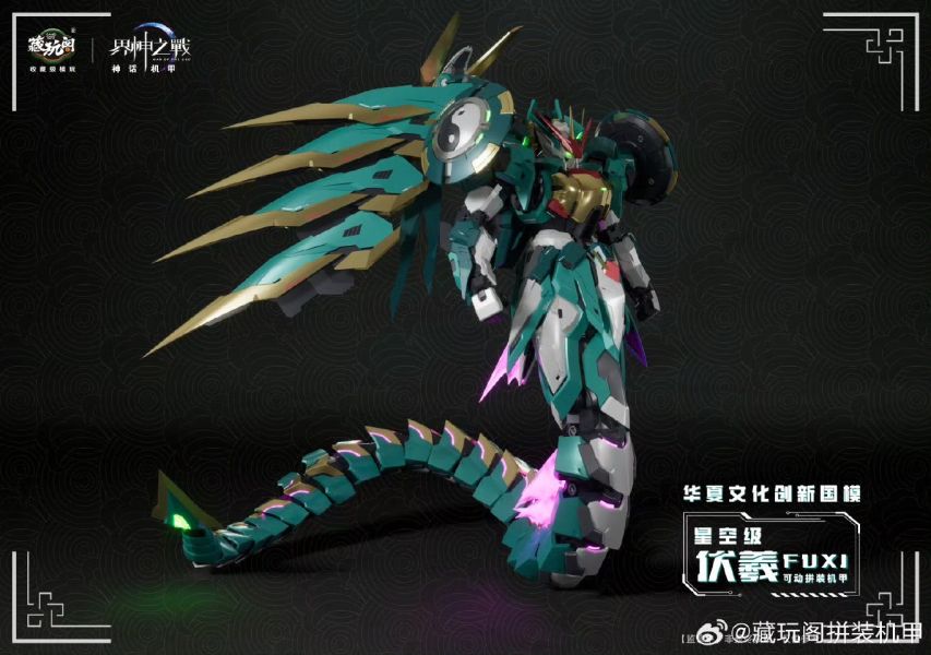 玩具聯合國 預購免訂金 藏玩閣 界神之戰 星空級 伏羲FUXI遂龍 三型態 豪華版 合金骨架組裝模型 