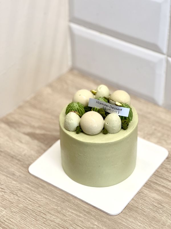 4吋 抹茶開心果戚風蛋糕 生日蛋糕、水果蛋糕、抹茶控、蘋果、日本抹茶