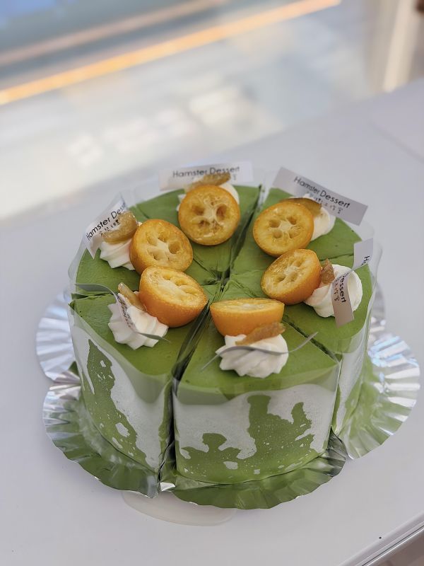 6吋 抹茶柚子金柑戚風 生日蛋糕、水果蛋糕、麝香、葡萄 抹茶] 柚子