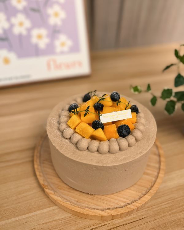 8吋 芒果百香紅玉戚風 生日蛋糕、水果蛋糕、芒果、夏季、茶蛋糕、百香果
