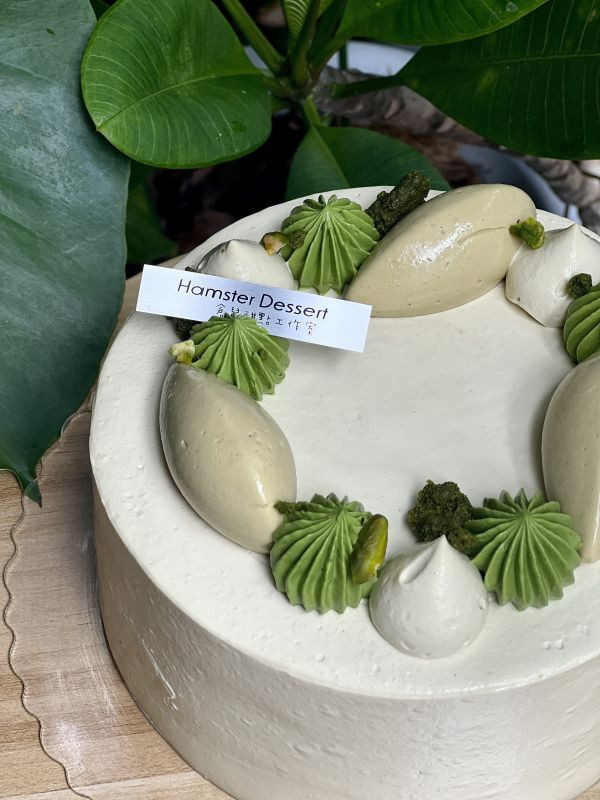 8吋 抹茶開心果戚風蛋糕 生日蛋糕、水果蛋糕、抹茶控、蘋果、日本抹茶