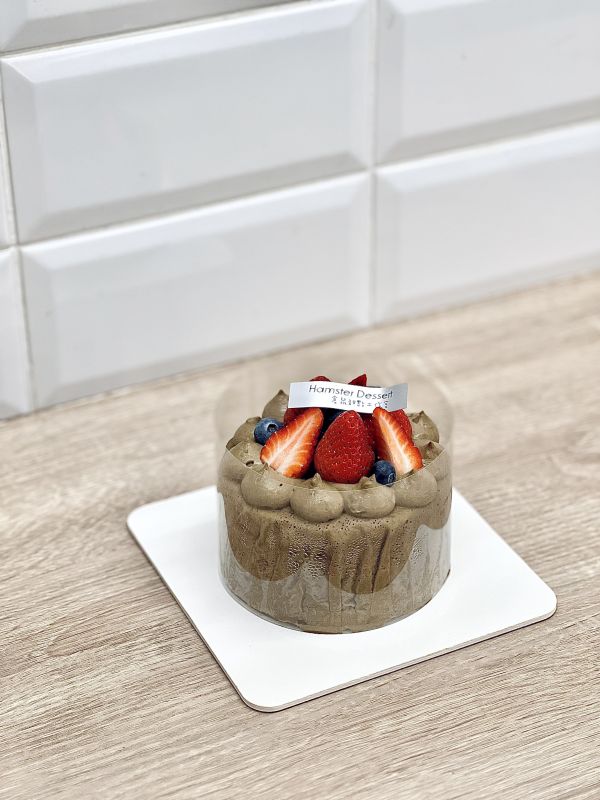 4吋 草莓紅烏龍千層 千層,生日蛋糕,千層蛋糕,