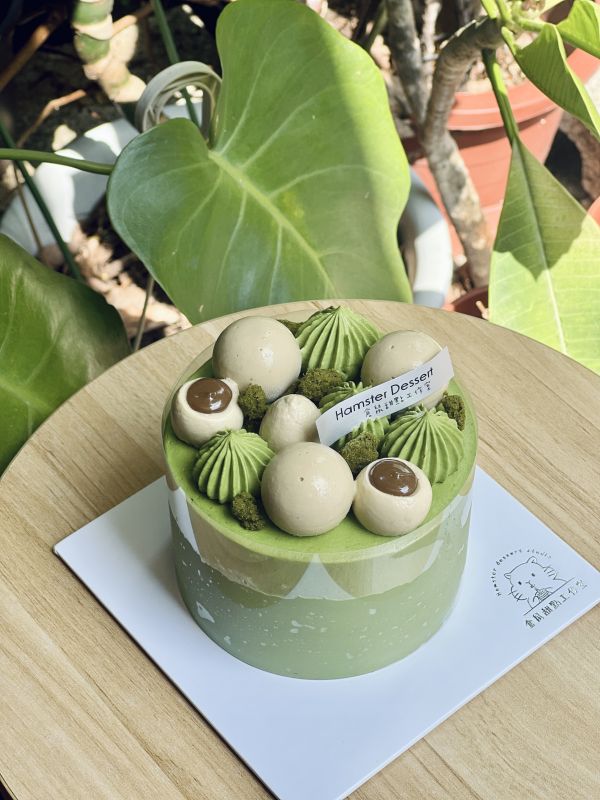 4吋 抹茶開心果戚風蛋糕 生日蛋糕、水果蛋糕、抹茶控、蘋果、日本抹茶