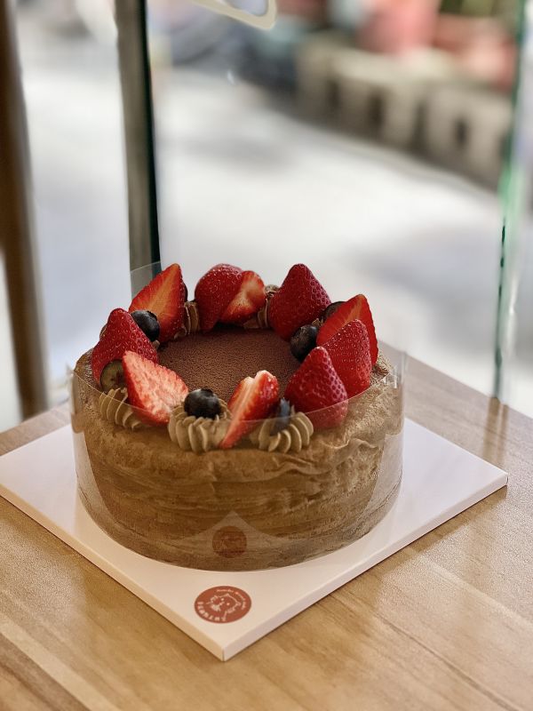 6吋 草莓紅烏龍千層 草莓季,千層蛋糕,生日蛋糕