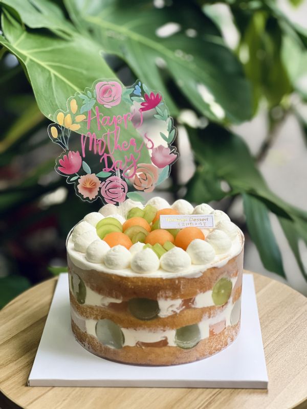 6吋 哈蜜瓜葡萄優格裸蛋糕 甜點工作室,生乳蛋糕,生日蛋糕,千層蛋糕,