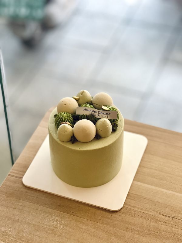 4吋 抹茶開心果戚風蛋糕 生日蛋糕、水果蛋糕、抹茶控、蘋果、日本抹茶