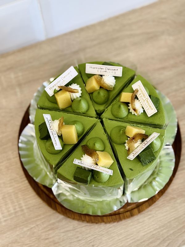 6吋 抹茶柚子戚風蛋糕 生日蛋糕、水果蛋糕、麝香、葡萄 抹茶] 柚子